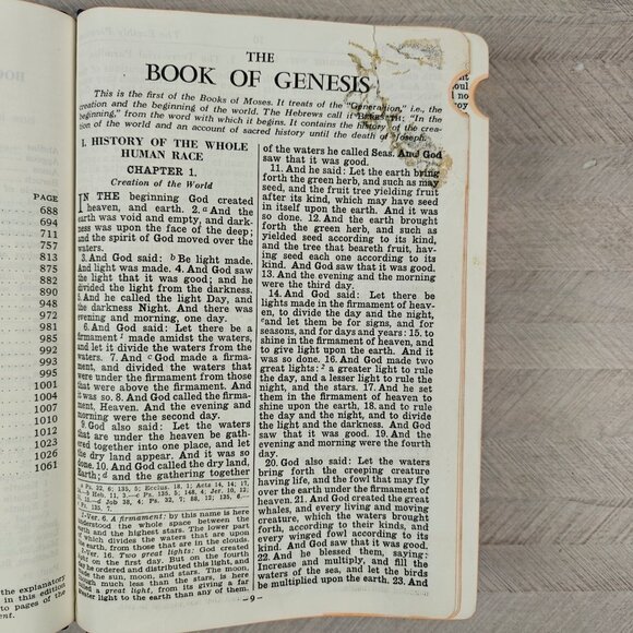 Vintage New Catholic Holy Bible Illustrated Black Leather Gold-Edged Indexed - Picture 8 of 16